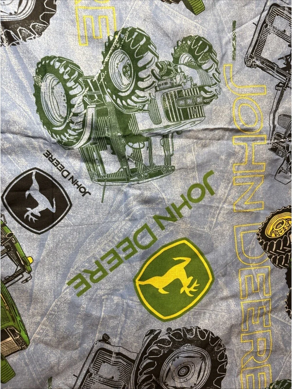 Lot 2 NEW NOS Vintage John Deere Bandana Handkerchief Denim Color USA 21” X 21”